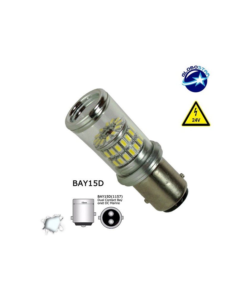 Λαμπτήρας 1157 48 SMD 4014 Can Bus 24v Ψυχρό 6000k GloboStar 04468